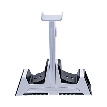 Mcbazel Dual Charging Station with Headset Holder for PS5, Fast Charging Dock with LED Indicator for PS5/ PS4/ Switch Pro/Switch2/ Xbox One/Xbox One Slim/Xbox Elite/Xbox Series X&S Controllers