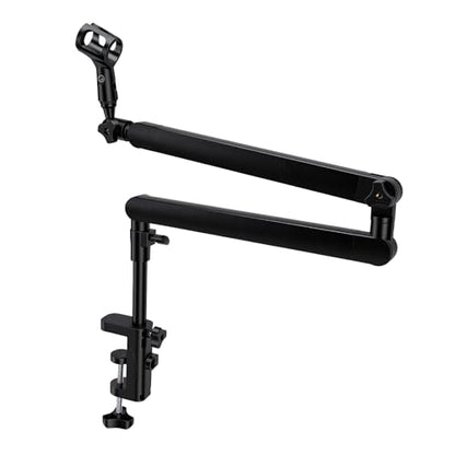 Luocute Microphone Arm Stand, Heavy Duty Adjustable Desk Mount Boom Arm with Anti Slip Clamp and Cable Management, for Recording Gaming Streaming Podcasting Studio