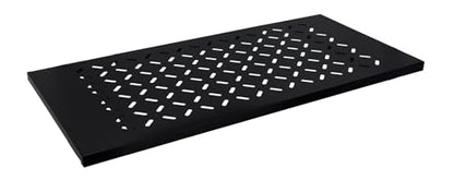 Rockville KS2 Shelf for Z-Stand or X-Stand DJ Table, 150 lbs Capacity, Ventilation Holes, Foam Padding, Perfect for DJs and Musicians | 150 lb Capacity, Heavy-Duty Steel, Black Powder Coated, 39.5" x 18.6" Surface, Ventilation Holes, Universal Fit, Portab