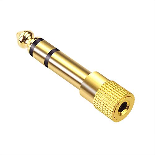 12pcs 6.35mm (1/4 inch) Male to 3.5mm (1/8 inch) Female 3-Conductor TRS AUX Stereo Audio Headphone Jack Adapter - 24K Gold Plated