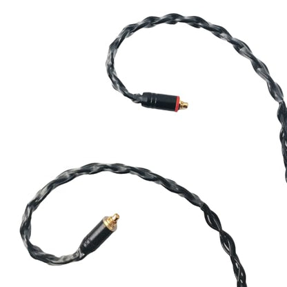 HiFi in Ear Earphone Replacement Cable 8 Core Silver Plated Copper Upgrade Earphone Cable for Shure SE215 SE535 TIN Audio T2 Pro T3(Black, MMCX 3.5MM) - size: MMCX 3.5MM
