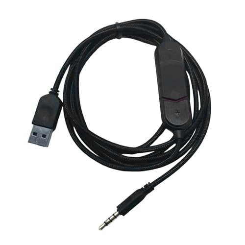 USB Sound Card 3.5mm Auxes Headphone Cable with Inlines Volumes Control and Microphones Mute Switches for PC Gaming Mobi