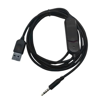 USB Sound Card 3.5mm Auxes Headphone Cable with Inlines Volumes Control and Microphones Mute Switches for PC Gaming Mobi