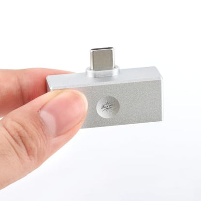 Kiwi Ears Allegro Mini USB C to 3.5/4.4mm IEM Headphone Amplifier | Official Web EQ Tuning, High Resolution 32bit/384kHz for Phone PC Tablet, Portable for Audiophiles Gamers Use(Sliver) - color: Silver