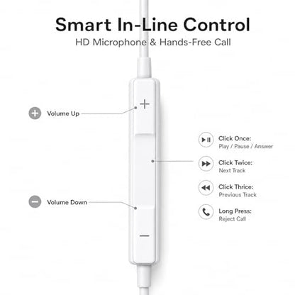 2 Pack Wired Earbuds 3.5mm Jack for Computer Laptop