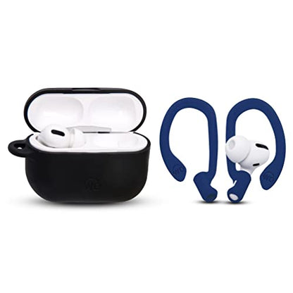 WC HookZ - Patented Upgraded Over Ear Hooks for AirPods Pro 1, 2 & AirPods 1, 2 & 3- Two Size Pairs Included in Package, Unique Left & Right Hook, Made by Wicked Cushions | Navy Blue - color: Navy Blue