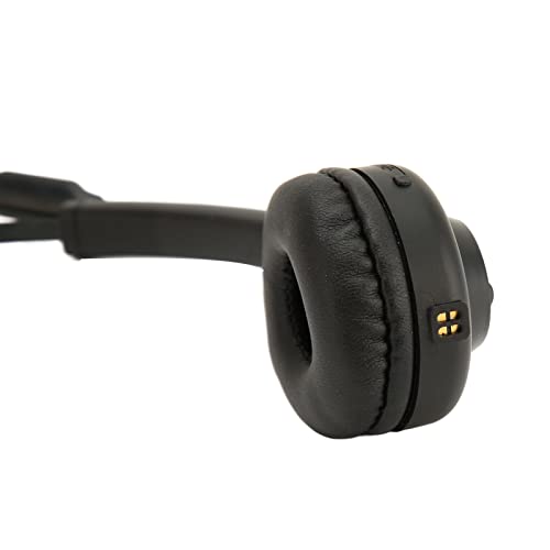 Telephone Headset with Charging Base for PCs Tablets Wireless Business Headset Black V5.0
