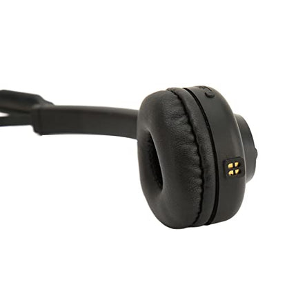 Telephone Headset with Charging Base for PCs Tablets Wireless Business Headset Black V5.0