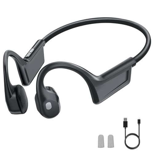 Bone Conduction Headphones, Bluetooth 6.0 Open Ear Headphones with HD Mic, 10Hrs Playtime Wireless Sports Earphones, IP67 Waterproof Headset for Running, Cycling, Hiking, Driving