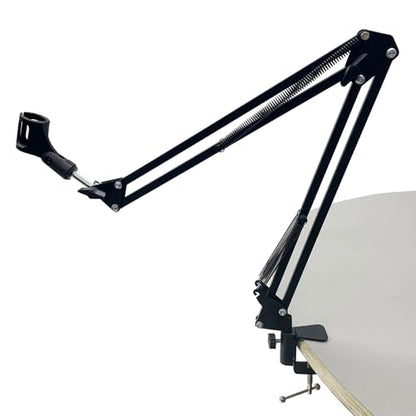 Microphone Mounting Bracket Desk Mic Arm Microphone Stand with Desk Mount Mic Suspension Boom for Live Streaming, Gaming, Podcasting, Radio