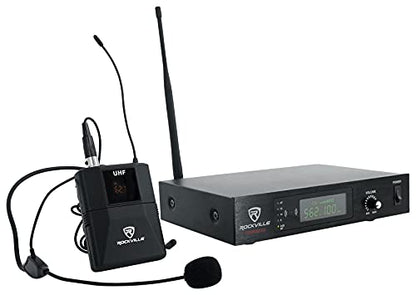 Rockville RWM61U UHF Headset & Guitar Wireless Microphone System