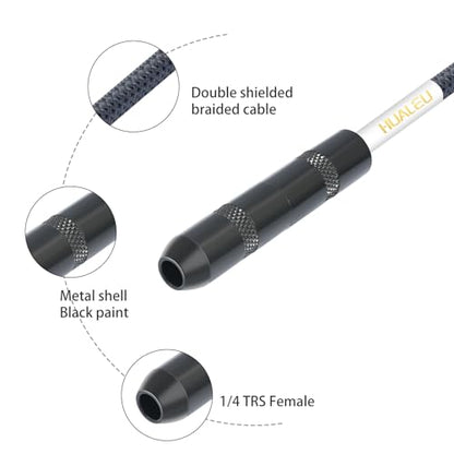 1FT Right Angle XLR Male to 1/4 TRS Mini Jack Adapter Cable,6.35 mm 1/4 Female to Right Angle 3Pin-XLR Male Cable for Mixer, Audio Player, Power amplifier-1Pack