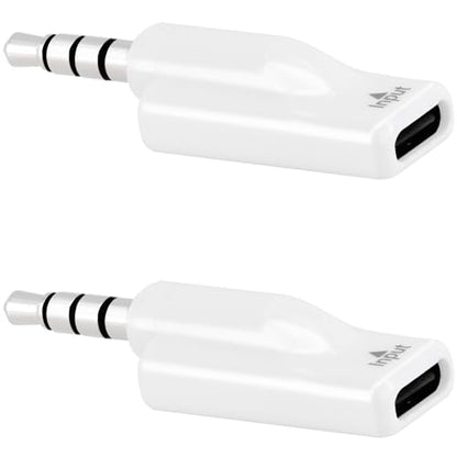 2 Pack USB C to 3.5mm Headphone Jack Adapter, Type C Female to 3.5mm Male Aux Audio Converter Digital DAC Adapter for Microphone Speaker Headset Car Stereo, Compatible with PC Laptop Tablet