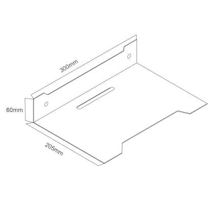 Maclean decoder wall shelf, single, max. 5kg, steel, MC-122