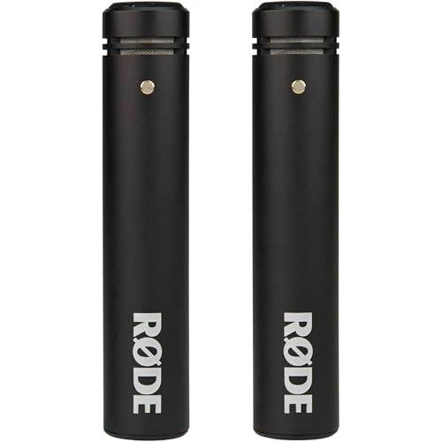 Rode M5-MP Matched Pair Small-Diaphragm Condenser Microphone Bundle with SB20 Stereo Bar, Boom Stand and XLR Cables — Drum Overhead, Choir, Orchestra, Acoustic Guitar Studio Recording Kit