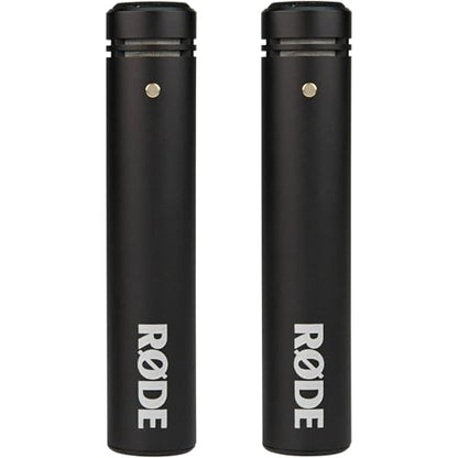 Rode M5-MP Matched Pair Small-Diaphragm Condenser Microphone Bundle with SB20 Stereo Bar, Boom Stand and XLR Cables — Drum Overhead, Choir, Orchestra, Acoustic Guitar Studio Recording Kit