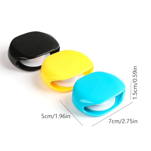 3Pcs Automatic Data Cable Management Box Automatic Retraction Winding Case for Sports Earphone Data Charging Winder - color: Blue