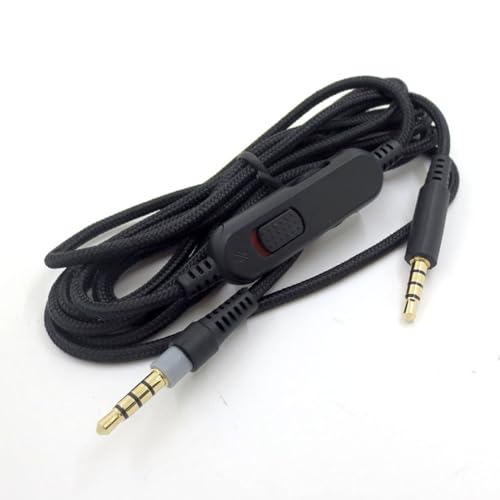 2m Audio Cable for HyperX Cloud Mix Cloud Alpha Gaming Headsets, Coiled Audio Cable Replacement Extension Aux Cord Wire
