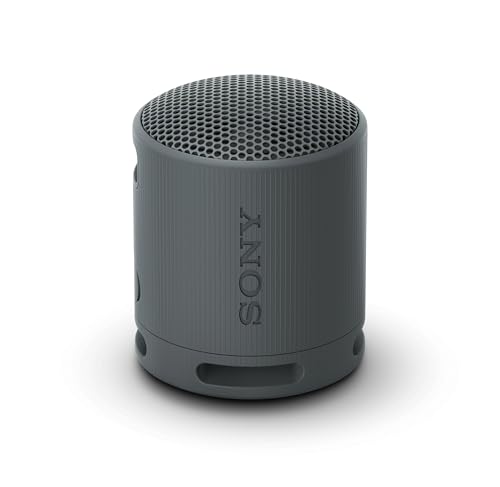 Sony SRS-XB100 Wireless Bluetooth Portable Lightweight Speaker, Black | 16 Hr Battery, Super-Compact Travel Speaker, IP67 Waterproof & Dustproof Shower Speaker, Versatile Strap, Hands-free Calling - color: Black