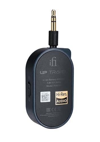 iFi UP Travel - Portable HI-FI Bluetooth 5.2 Transmitter and Receiver - Supports Dual Headphone Pairing - 3.5mm AUX Wireless Audio Transmitter for Use in Cars, Airplanes, or While Traveling