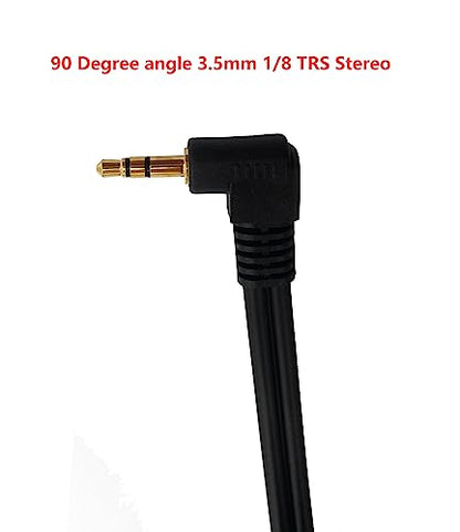 3.5mm to 6.35mm Splitter Audio Cable, 90 Degree 1/8 TRS Stereo Male to Dual 1/4 Mono TS Male Right Angle Y Audio Cable (1.8M/6 Feet) - color: 1.8M/6 Feet