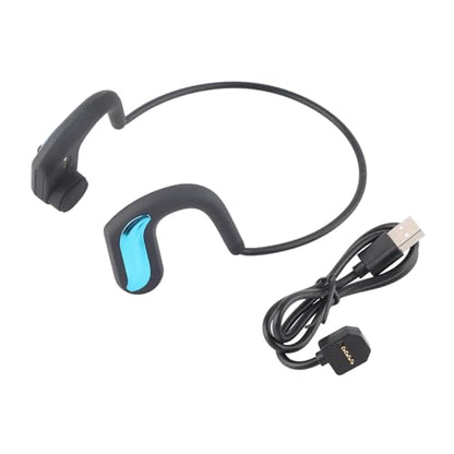 JEOZBM Bone Conduction Headphones, IP68 Underwater Swimming Headphones Sports Headset, Wireless Open Ear Headphones for Running Cycling