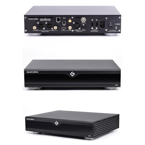 Gustard DAC-R26II 26-Bit R2R DAC, Discrete Streamer Decoder with DSD2048, USB/Opt/Coax/IIS/AES/LAN Input, Fully Balanced Digital-Analog Converter, 10MHz Clock, Home Audio Network Streaming DAC, Black