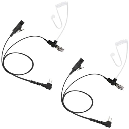 2 Pack BCT22-M1 2-Wire Surveillance Acoustic Tube Earpiece with PTT Mic Compatible with Motorola CP200D CP100D R2 DEP450 BPR40D CP200 CP185 BPR40 Yaesu FT-65 FT-25 FT-4X/V XiR P3688 - size: 2 Pieces