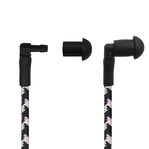 Replacement Braided Nylon Surveillance Acoustic Coil Tube for Radio Earpiece Moisture Resistant Fiber Mesh Colorful Accessories (PinkWhite-1) - color: PinkWhite-1