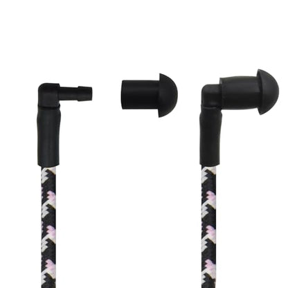 Replacement Braided Nylon Surveillance Acoustic Coil Tube for Radio Earpiece Moisture Resistant Fiber Mesh Colorful Accessories (PinkWhite-1) - color: PinkWhite-1
