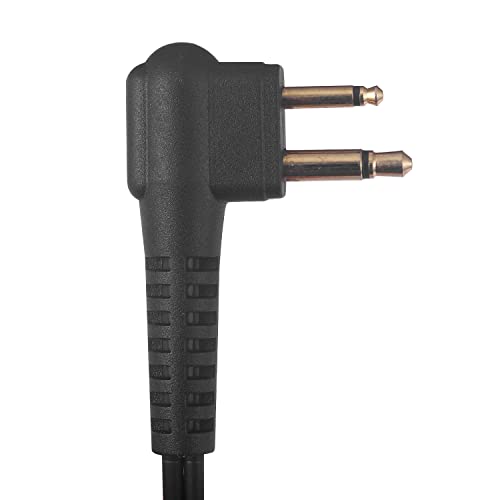 Earpiece with mic PTT Compatible for Motorola Walkie Talkie Radio cls1110 cls1410 bpr40 cp100 cp185 cp200 cp200d rdm2070d with One Pair Medium Earmolds, Covert Acoustic Tube Headset, 2 Pack