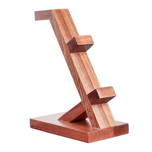 Solid Wood Headset Stand with Gaming Controller Holder, Desktop Gaming Accessory