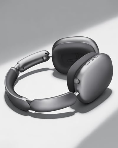 Wentronic Y02 Active Noise Cancelling Wireless Headphones, Grey | Over-Ear, Bluetooth, 60H Playtime,Crystal Clear Calls, Hi-Res Audio, Big Bass, Foldable Lightweight for Travel Home Office - color: Grey