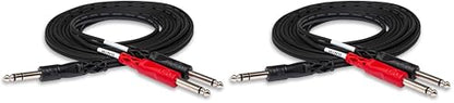 HOSA STP-201 1/4" TRS to Dual 1/4" TS Insert Cable, 1 Meter (Pack of 2) - size: 3.3 Feet (Pack of 2)