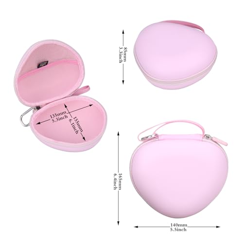 Aproca Kids Headphones Case Compatible with iClever BTH12 / HS19 / BTH26 Kids Bluetooth Headphones, Storage Hard Bag -Cloud Pink (Case Only) - color: Cloud Pink
