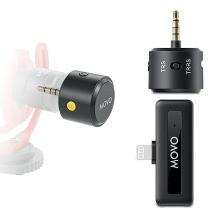Movo WM-VXR10 Wireless Shotgun Mic Adapter for iPhone/Lightning Devices - Compatible VXR10, VXR10-PRO and Rode VideoMicro - size: Lightning / iPhone