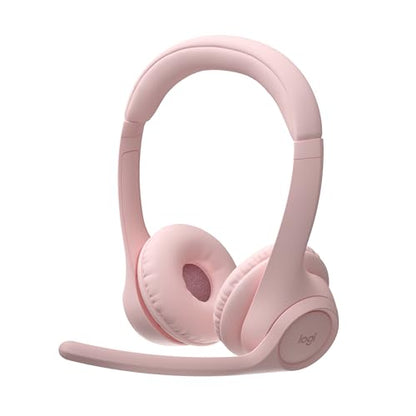 Logitech Zone 300 Wireless Bluetooth Headset with Noise Canceling - Rose | Microphone, compatible with Windows, Mac, Chrome, Linux, iOS, iPadOS, Android - color: Rose
