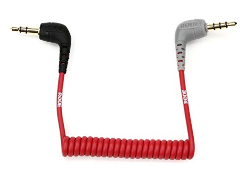 Rode SC7 3.5mm TRS to TRRS Patch Cable | 3.5mm TRRS patch cable with gold-plated contacts and shielding for smartphones, tablets and microphones