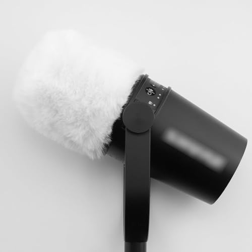 LEFXMOPHY White Deadcat for SHURE MV7 MV7X Microphone Windscreen Furry Wind Muff - color: WHITE