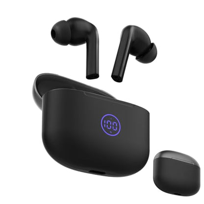 NOBIS Wireless Earbuds Bluetooth Headphones, Bluetooth 6.0, 30Hrs Playtime with LED Display Charging Case, Smart ENC Clear Calls, Dual Device Connection, Touch Control in-Ear for iPhone Android