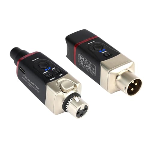 Xvive U35 Wireless Microphone System 5.8GHz Wireless XLR Transmitter and Receiver for Dynamic Microphone, Audio Mixer, PA System, Channel Scan Mode - color: U35