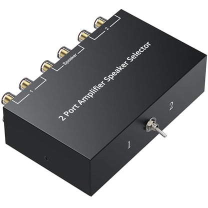 LiNKFOR 2-Way Speaker Switcher, Bidirectional 2 in 1 Out / 1 in 2 Out