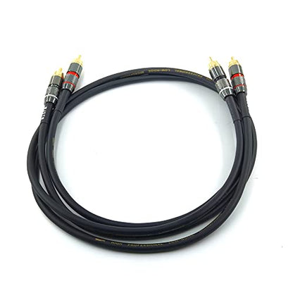 WJSTN 1RCA Male to 1RCA Male Stereo Audio Cable,Suitable for Home Theater, Amplifier, HDTV, Game Console, Hi-Fi System. 2Pack - size: 3Feet