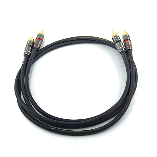 WJSTN 1RCA Male to 1RCA Male Stereo Audio Cable,Suitable for Home Theater, Amplifier, HDTV, Game Console, Hi-Fi System. 2Pack - size: 3Feet