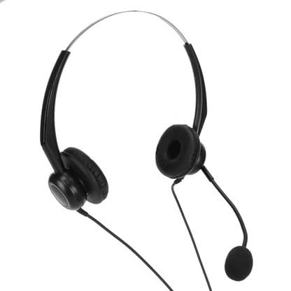 Professional Wired Business Headset Office Headset Telephone with Noise Canceling Microphone Clear Calls Hearing Adjustable Headband for Call Center Business Work (Single 3.5mm Interface) - size: Single 3.5mm Interface