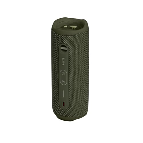 JBL Flip 6 - Portable Waterproof Speaker - Green | Louder, more powerful sound, IP67 waterproof and dustproof, 12 Hours of Playtime, Bold design - color: Green
