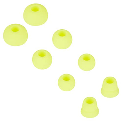 4 Pairs Silicone Replacement Earbud Tips Earbud Cap Compatible with Powerbeats 1/2/3 Wireless Beats by Dre Headphones,Ear Bud Tips(Yellow) - color: Yellow