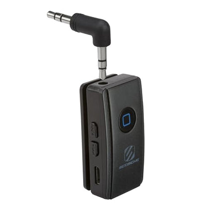 Scosche BTR3-SP BTFREQ Universal Bluetooth Wireless Audio Streaming and Handsfree Calling Receiver, Connect to Earbuds, Headphones, Car Stereo, Black - color: Black