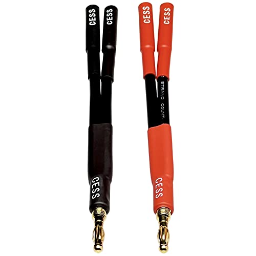 CNCESS CESS-142x2 바나나 플러그 스플리터 5.1cm(2인치) 1아웃, (2팩) - style: 2팩