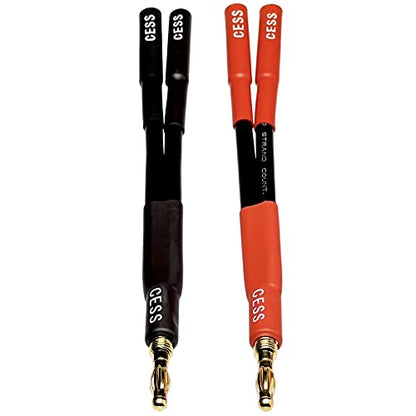 CNCESS CESS-142x2 바나나 플러그 스플리터 5.1cm(2인치) 1아웃, (2팩) - style: 2팩
